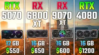 RTX 5070 vs RX 6800 XT vs RX 9070 XT vs RTX 4080 | Test in 7 Games