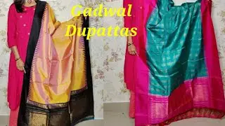 Gadwal silk dupattas | gadwal silk |      traditional dupattas