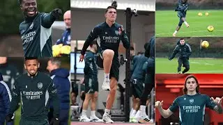Arsenal first team training ahead of Liverpool match| watch Rice,GYOKERES,odegaard,saka,Jesus.
