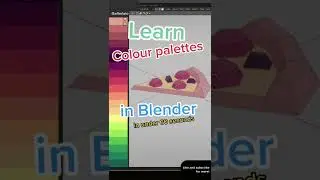 Colour palettes in #blender | #shorts