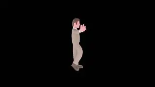 3D Cartoon Lawyer Character Turntable | Serious Attorney Double Thumbs Up Pose