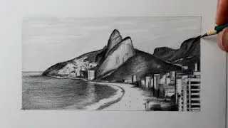 Como desenhar uma paisagem - Ipanema - Rio de Janeiro