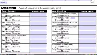 How to Fill out an Insurance Application for Security Business