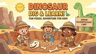 Dinosaur Dig & Learn! 🦕🦴 Fun Fossil Adventure for Kids | Educational Cartoon