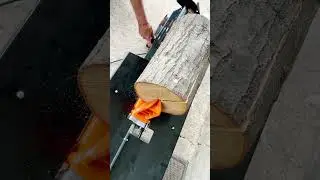 🪓 Hydraulic Log Splitter (7 tons, 2500 W) in action!⚡