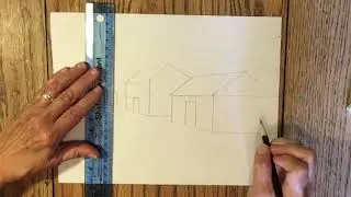 A Small Town Residential Street in One Point Perspective,    Part 1