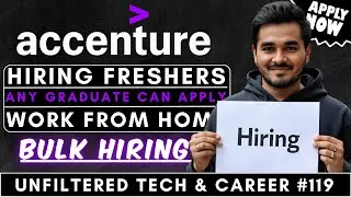 Accenture Work From Home Jobs | Bulk Hiring | Any Degree | Fresher Jobs 2025 🔥