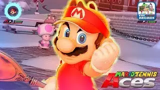 Mario Tennis Aces - Playing in Snow atop Snowfall Mountain (Switch Gameplay)