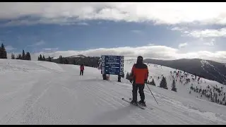 Skiing Vail Back Bowl Sun Up Bowl  Intermediate Run in 4K