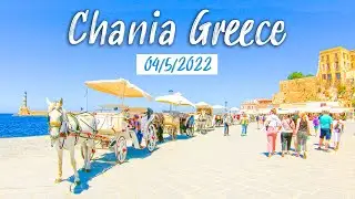 Chania Crete, A FASCINATING DAY || walking tour 4K || Crete Greece, Kreta 2022