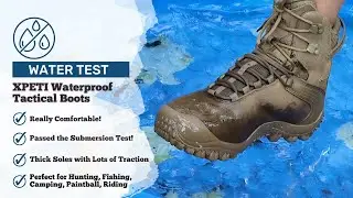 Demo and Submersion Test - XPETI GRAVEL Men's Military Boots Lightweight Combat Boots