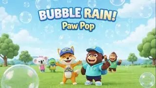  Bubble Rain with Paw Pop 🫧 | Calm & Fun Cartoon for Kids