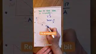 If you need to use tan to find sides quickly. #maths #trigonometry