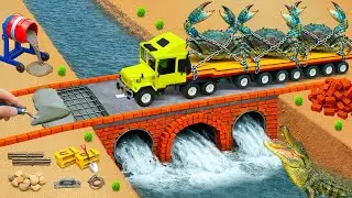 Science Project | DIY Mini Tractor Builds a Bridge for Heavy Trucks After a Crocodile Attack🐊