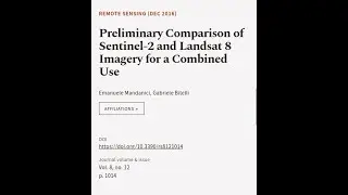 Preliminary Comparison of Sentinel-2 and Landsat 8 Imagery for a Combined Use | RTCL.TV