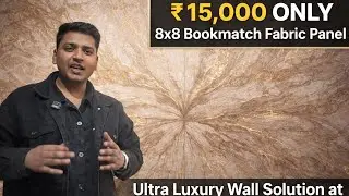 ₹15,000 Ki Luxury Wall 😱 | 8&times;8 Bookmatch Fabric Panel | Ultra Premium Look