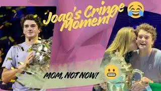 Joao Fonseca Cringes as Mom Kisses Him After Big Win 😂