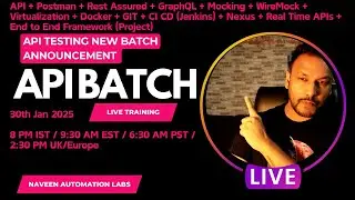 New API Testing Batch Announcement:  Starting Date: Jan 30th, 2025