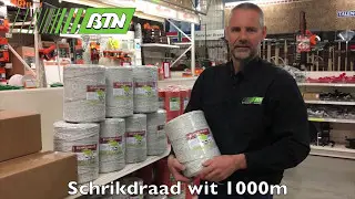 Waterborg Schrikdraad Premium | 6RVS 3CU | wit | 1000mtr - BTN de Haas