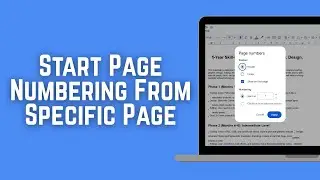 How To Start Page Numbering From Specific Page In Google Docs - Full Guide