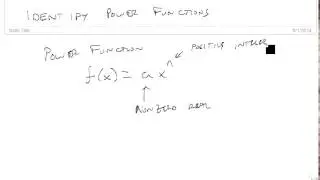Identify Power Functions