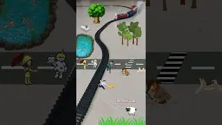 Thief running away  from detective near the track and train is approaching fast | USA