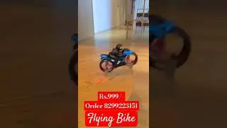 2-in-1 Remote Control Flying Motorcycle, RC Drone Bike with 2.4G Controller, 15.3 cm Length