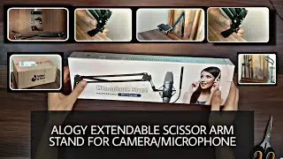 Extendable Scissor Arm Stand For Camera 📷/Microphone🎤 by ALOGY