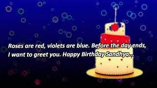Happy Birthday Wishes Sandhya - Birthday Messages Status