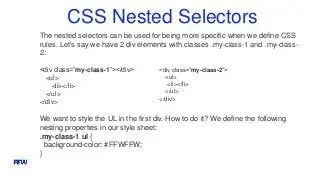 9.  CSS nesting selections