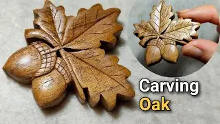 How to Carve a Beautiful Oak | Wood Carving Tutorial for Beginners 🌰✨