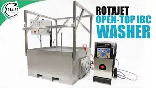 Rotajet open top IBC washer #ibcwashing #machinery