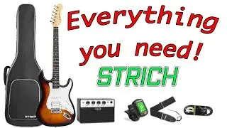 Комплект бюджетной электрогитары Strich STRAT. Все, что вам нужно.