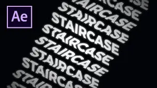 After Effects Tutorial : Staircase Text Animation | No Third Party Plugin | Free Preset