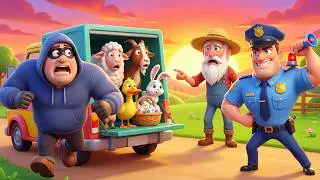 Thief at the Farm! 😱 | Police Save Old MacDonald | Kids Cartoon Story