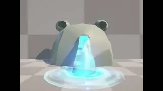 Frog Statue Fountain Visual Effect