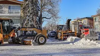 ❄️FIVE Montreal Snow Removal Ops 2025 (4K 60 FPS)❄️FULL DAY OF SNOW FOAMING | PRF, SLA, AHU