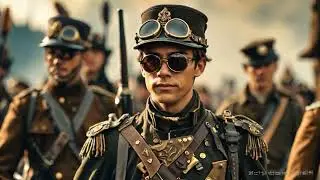 Mechanical Order. Military Steampunk. Ai Video