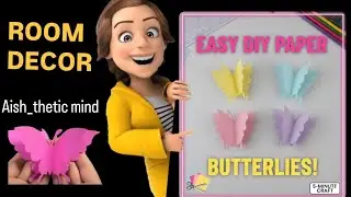 Easy DIY paper butterflies 🦋 #art #papercraft #butterfly #drawing #trending #craft 