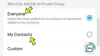 Control Private Group Add Option in IMO Beta | Easy Steps