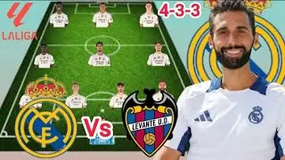 Real Madrid Vs Levante Potential 4-3-3 Line up with Arder Guler in Laliga Jornada 20 Season 2025/26