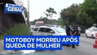 Motoboy morre após ser atingido por mulher que caiu de ponte na marginal Tietê, em São Paulo