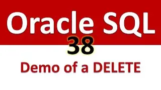 SQL for Beginners   38  Demo of a DELETE statement