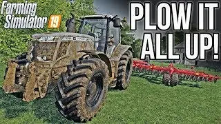 PLOWING THE ANIMAL PENS! | PeterVill FS19