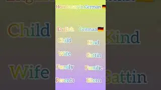 German Language Learning|Learn German|Learn How to Pronounce German Family Name|#shorts #learngerman