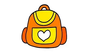 How to Draw a Backpack Easy | Cute School Bag Drawing for Kids