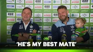 Wholesome moment between Ricky Stuart and Elliot Whitehead | Canberra Press Conference | Fox League