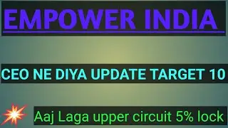 Empower India latest news|empower India limited share today update | ceo ne diya update 