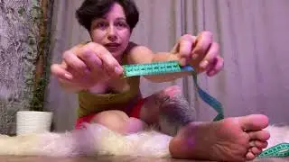 Measuring my leg 📏✨ | The length and width of my foot