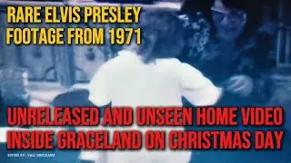 Rare Elvis Presley footage from 1971, Unreleased and Unseen Home Video Inside Graceland at Christmas